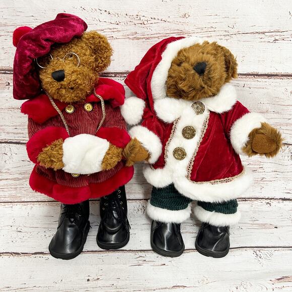 DAN DEE Vintage Christmas Holiday Winter Bears 15" - Picture 1 of 10